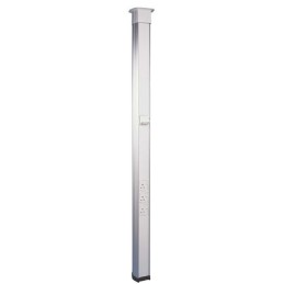 1 pcs - Schneider Electric PP White Power Pole Trunking - Closed Slot, W100 mm x D85mm, L3.6m, Aluminium