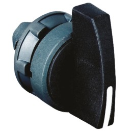 1 pcs - Schneider Electric Harmony XB5 Series 3 Position Selector Switch Head, 22mm Cutout, Black Handle