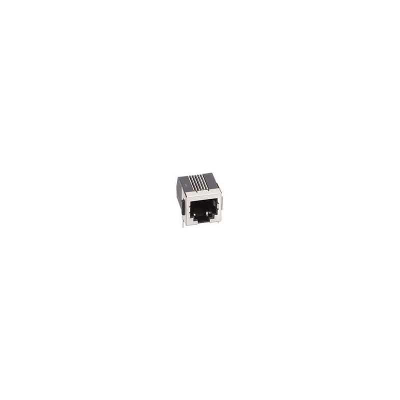 10 pcs : GDLX-S-66 - Modular Connectors / Ethernet Connectors 6P6C R/A PCB BLACK LOPRO PNL STOPS SHLD