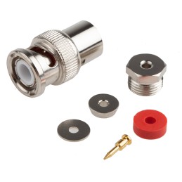 1 pcs - RS PRO, Plug Cable Mount BNC Connector, 50Ω, Clamp Termination, Straight Body