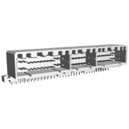 1 pcs - TE Connectivity, MULTILOCK 040/070 Female Connector Housing, 64 Way, 2 Row Right Angle