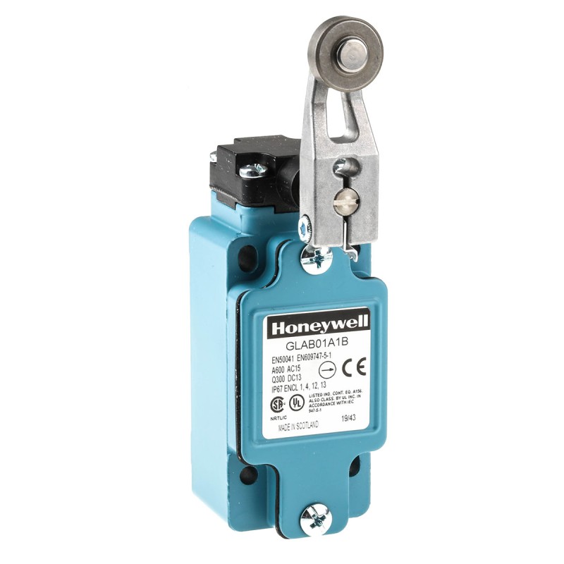 1 pcs - Honeywell GLA Series Roller Lever Limit Switch, NO/NC, IP67, SPDT, Die Cast Zinc Housing, 600V ac Max, 6A Max