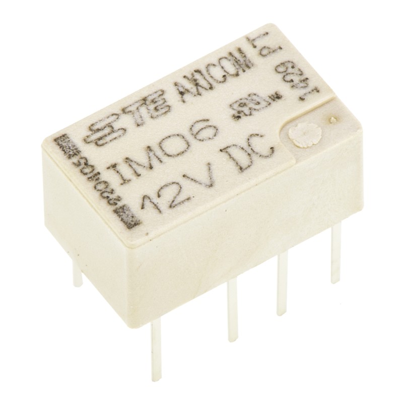 1 pcs - TE Connectivity PCB Mount Signal Relay, 12V dc Coil, 2A Switching Current, DPDT