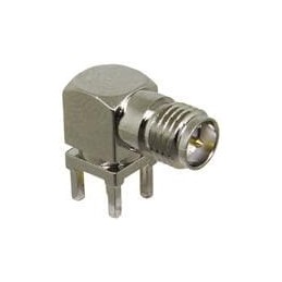 10 pcs : CONREVSMA002 - RF Connectors / Coaxial Connectors RP-SMA Female Right Angle PCB Mount