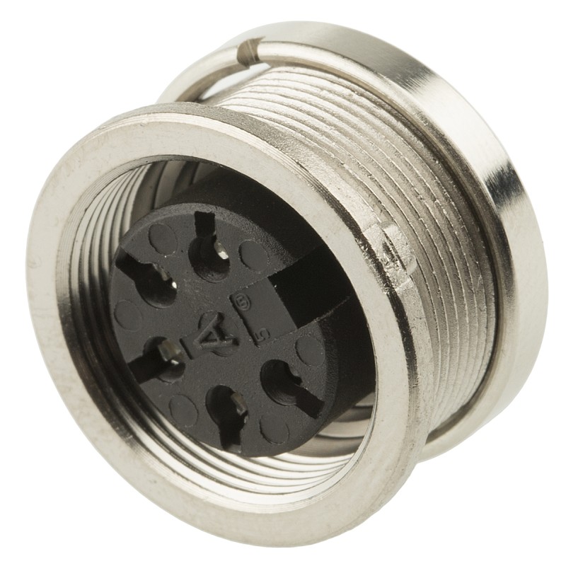 1 pcs - Amphenol, signalmate C091 5 Pole M16 Din Socket, 5.0A, 300 V IP40, Screw On, Panel Mount