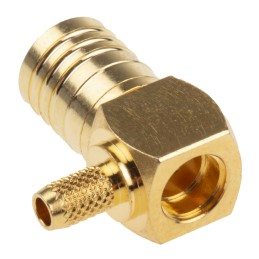1 pcs - RS PRO, Plug Cable Mount SMB Connector, 50Ω, Crimp Termination, Right Angle Body
