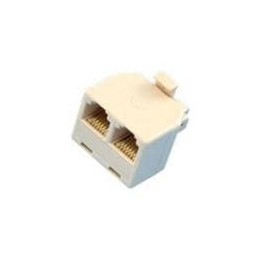 10 pcs : 32-1016 - Modular Connectors / Ethernet Connectors 6P DUPLEX ADAPTER 1M-2F, IVORY
