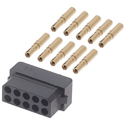 1 pcs - HARWIN Datamate Connector Kit Containing 10 way DIL Female Shell, Crimps