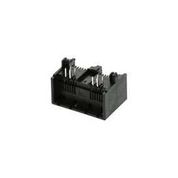 10 pcs : 43814-6421 - Modular Connectors / Ethernet Connectors 6/4 2 PORTS RA