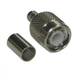 1 pcs - Amphenol RF, Plug Cable Mount TNC Connector, 50Ω, Crimp Termination, Straight Body