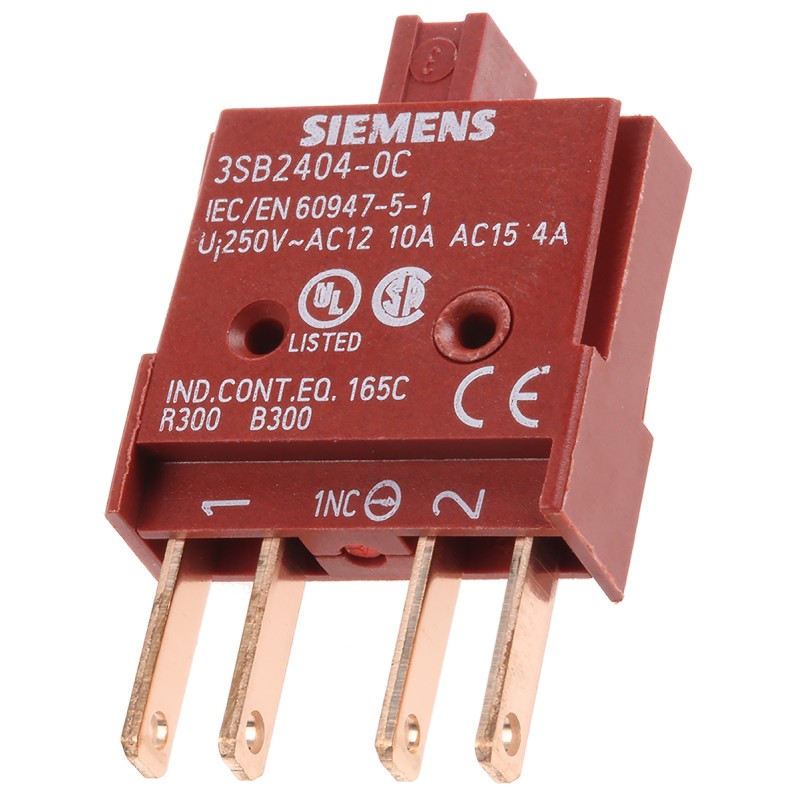 1 pcs - Siemens Contact Block for Use with 3SB2, 1 NC