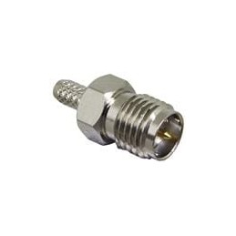 10 pcs : CONREVSMA011 - RF Connectors / Coaxial Connectors RP-SMA Fml Cbl End Crimp - RG-174 Cbl