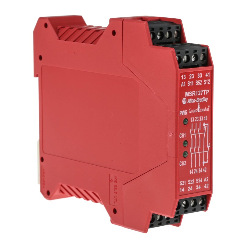 1 pcs - Rockwell Automation Single-Channel Light Beam/Curtain, Safety Switch/Interlock Safety Relay, 24V ac/dc, 3 Safety