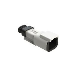 10 pcs : ATM04-2P-SR01WT - Automotive Connectors 2 Position, Receptacle, Pin, Strain Relief End Cap, White Body