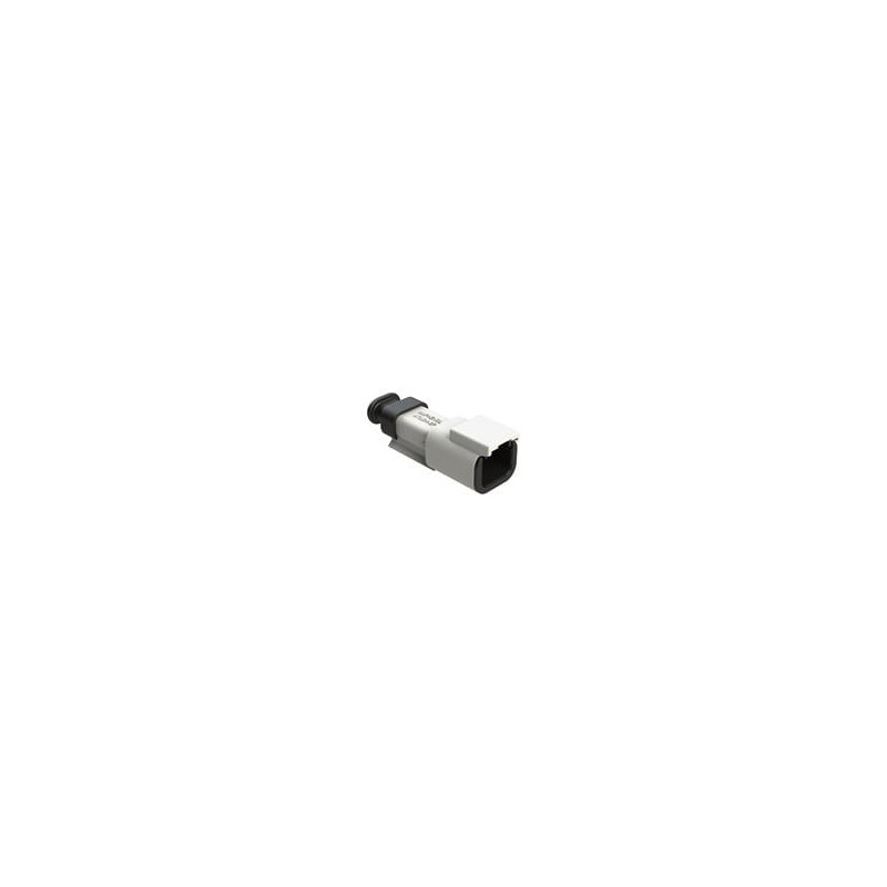 10 pcs : ATM04-2P-SR01WT - Automotive Connectors 2 Position, Receptacle, Pin, Strain Relief End Cap, White Body