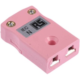 1 pcs - RS PRO In-Line Thermocouple Connector for Use with Type N Thermocouple, Miniature Size, IEC Standard