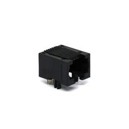 10 pcs : GMX-N-88 - Modular Connectors / Ethernet Connectors 8P8C R/A PCB BLACK LOW PROFILE