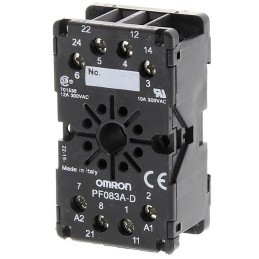 1 pcs - Omron 8 Pin 250V ac DIN Rail Relay Socket, for use with MKS Series