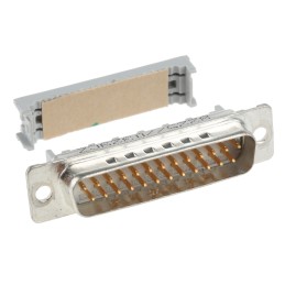 1 pcs - 3M 8200 25 Way Right Angle Cable Mount D-sub Connector Plug, 2.76mm Pitch