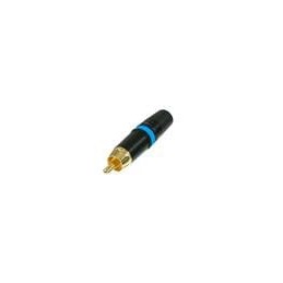 10 pcs : NYS373-6 - RCA Phono Connectors PHONO PLUG BLUE CHUCK, STRN RLF REAN