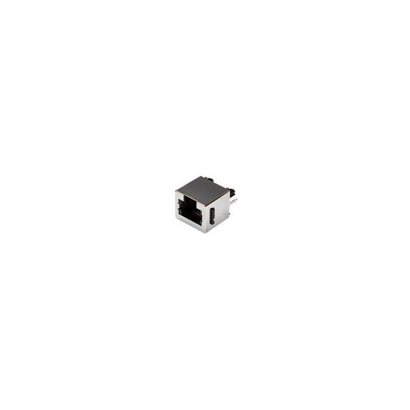 10 pcs : CRJ028-1H-TH - Modular Connectors / Ethernet Connectors RJ jack, 1 port, 8P8C, 6u, shielded, mounting flange, high temp