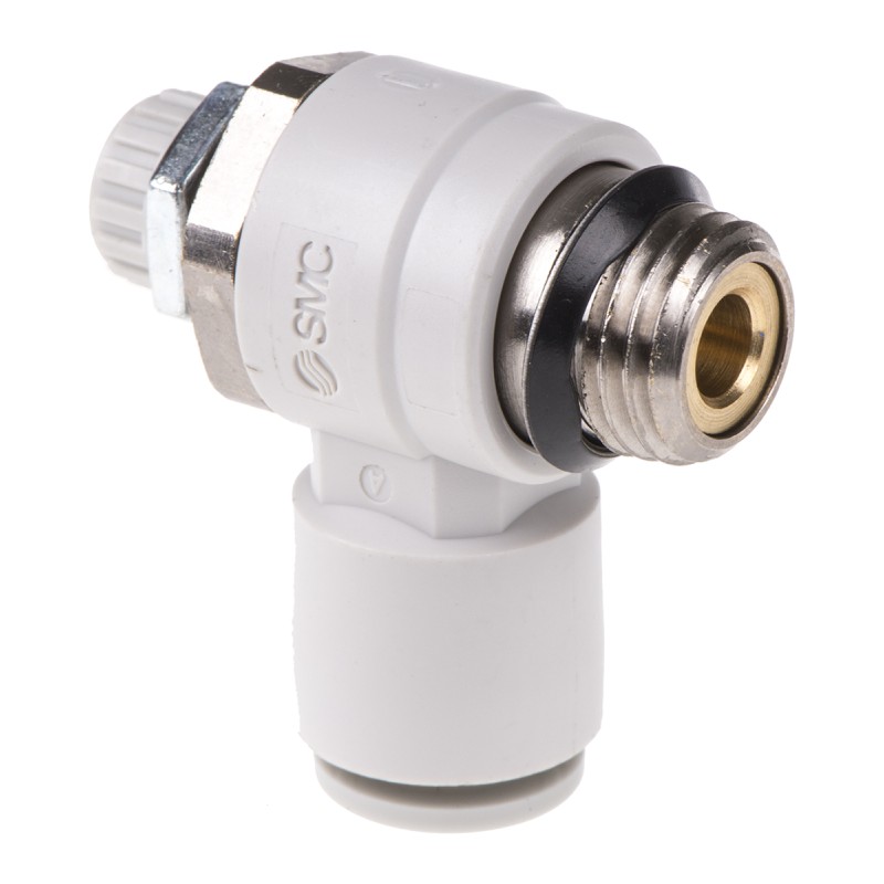 1 pcs - SMC AS Series Threaded Flow Regulator x 8mm Tube Outlet Port