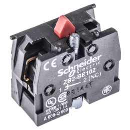 1 pcs - Schneider Electric XB2 Series Contact Block, 600V, 1NC