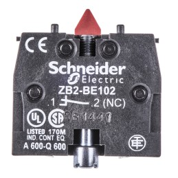 1 pcs - Schneider Electric XB2 Series Contact Block, 600V, 1NC