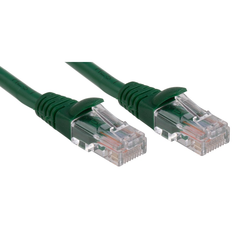 1 pcs - RS PRO Cat5e Male RJ45 to Male RJ45 Ethernet Cable, U/UTP, Green LSZH Sheath, 3m