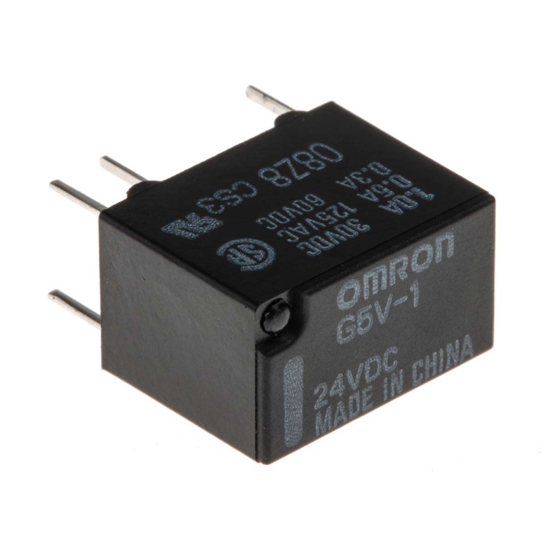 1 pcs - Omron PCB Mount Signal Relay, 24V dc Coil, 2A Switching Current, DPDT