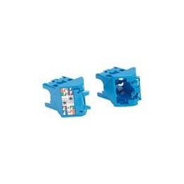 10 pcs : CJLRCAPBU-C - Modular Connectors / Ethernet Connectors Cat6a Left/Right 45 Degree TG Wirecap, B