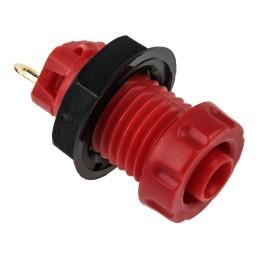 1 pcs - RS PRO Black, Red Female Banana Socket, 4 mm Connector, 30A, 1000V, Gold Plating