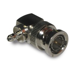1 pcs - Amphenol RF Plug Cable Mount BNC Connector, Crimp Termination, Right Angle Body