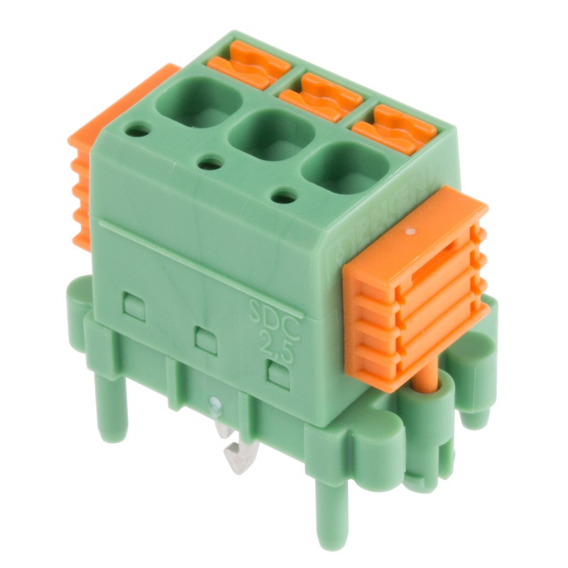 1 pcs - Phoenix Contact SDC 2.5/ 3-PV-5.0-ZB Series PCB Terminal Block, 3-Contact, 5mm Pitch, Through Hole Mount, 1-Row, Screw