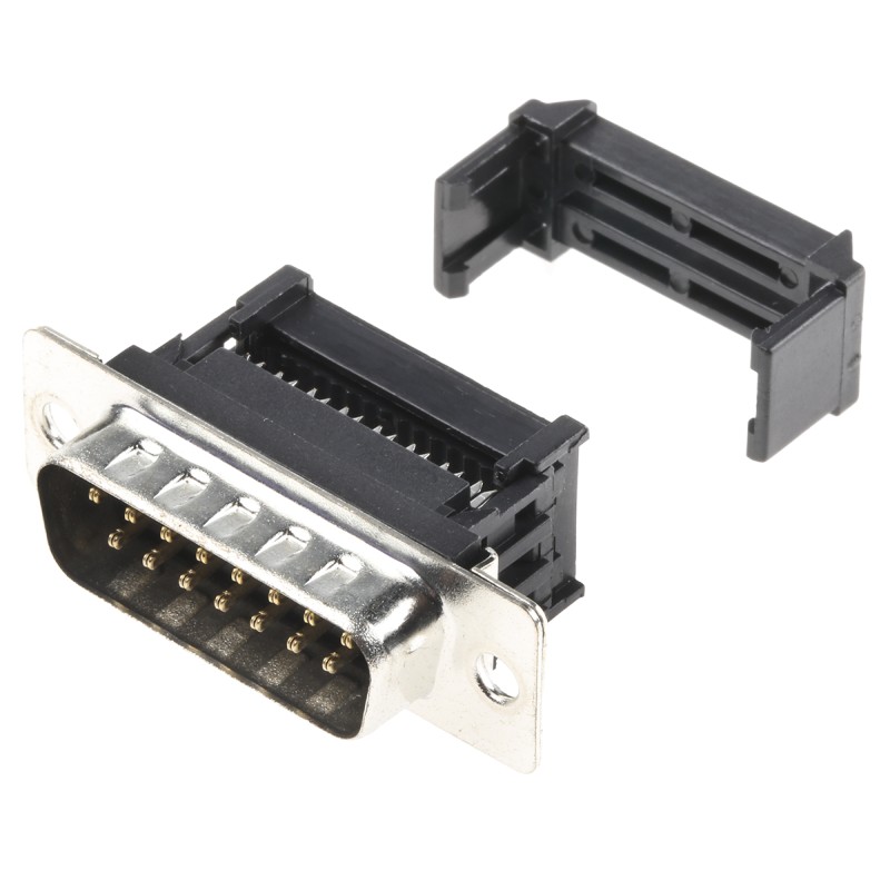 1 pcs - RS PRO 15 Way Cable Mount D-sub Connector Plug, 2.77mm Pitch