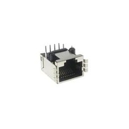 10 pcs : RJULE-42182-01 - Modular Connectors / Ethernet Connectors 8 contacts,Ultra Low profile,RA TH, RJ45