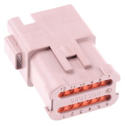 1 pcs - Deutsch, DT Automotive Connector Socket 12 Way, Crimp Termination