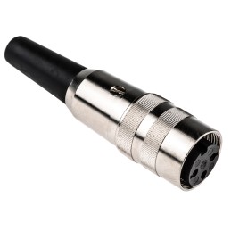 1 pcs - Lumberg, KV 3 Pole M16 Din Socket, DIN EN 60529, 5A, 250 V ac IP40, Screw On, Female, Cable Mount