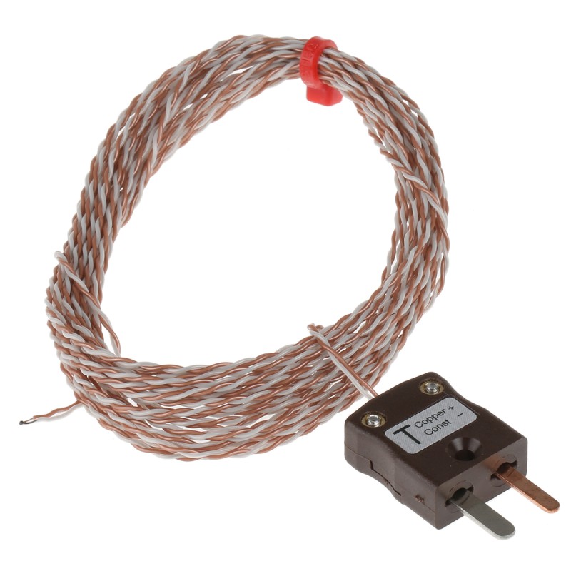1 pcs - RS PRO Type T Thermocouple 5m Length, 1/0.315mm Diameter - +250°C