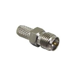 10 pcs : CONREVSMA011-R58 - RF Connectors / Coaxial Connectors RP-SMA Fml Cbl End Crimp - RG-58 Cbl
