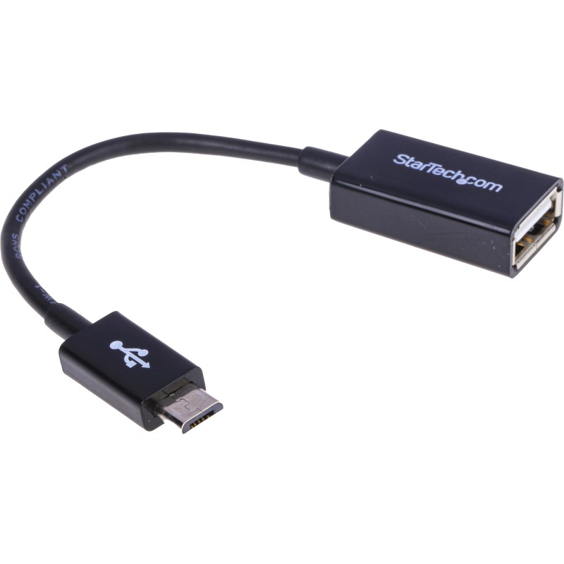 1 pcs - StarTech.com USB 2.0 Cable, Male Micro USB B to Female USB A Cable, 130mm