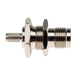 1 pcs - RS PRO, jack Bulkhead Mount TNC Connector, 50Ω, Crimp Termination, Straight Body