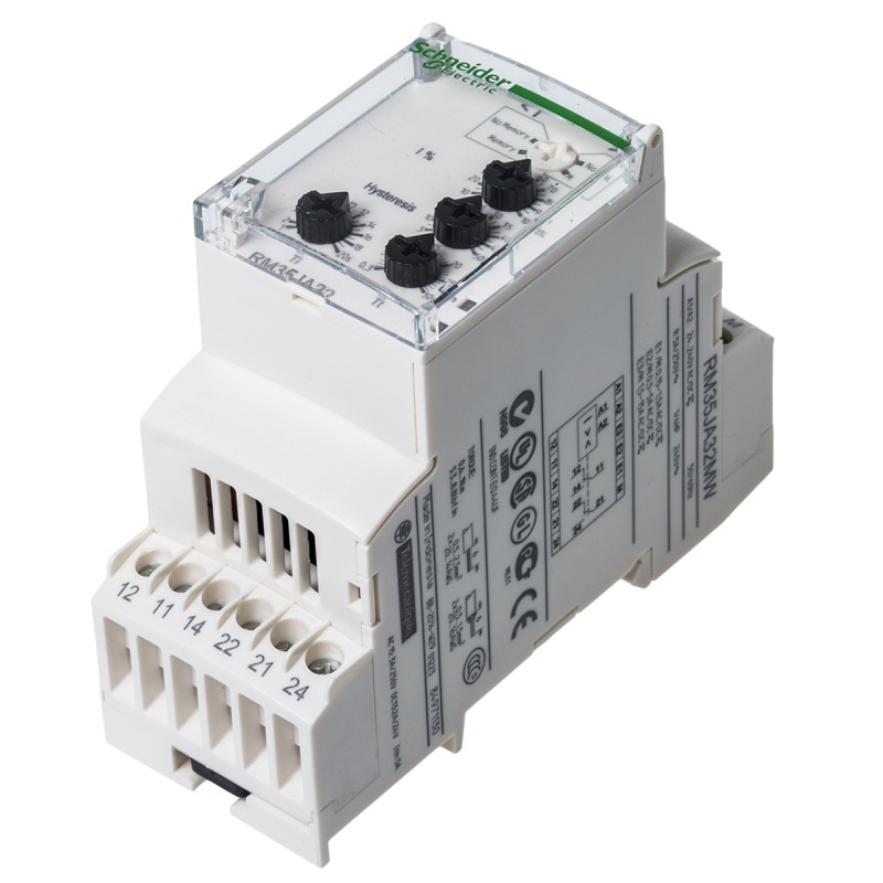 1 pcs - Schneider Electric Current Monitoring Relay, 1 Phase, DPDT, DIN Rail