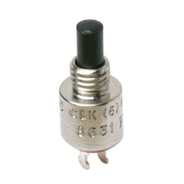 1 pcs - C & K 86000 Series Push Button Switch, Momentary, Off, Panel Mount, SPST, Black LED