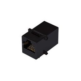 10 pcs : CRJ017-1-TH - Modular Connectors / Ethernet Connectors RJ coupler, 2 port, 6P6C, 6u, mounting flange, unshielded, red i