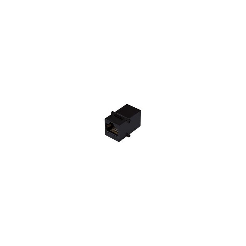 10 pcs : CRJ017-1-TH - Modular Connectors / Ethernet Connectors RJ coupler, 2 port, 6P6C, 6u, mounting flange, unshielded, red i