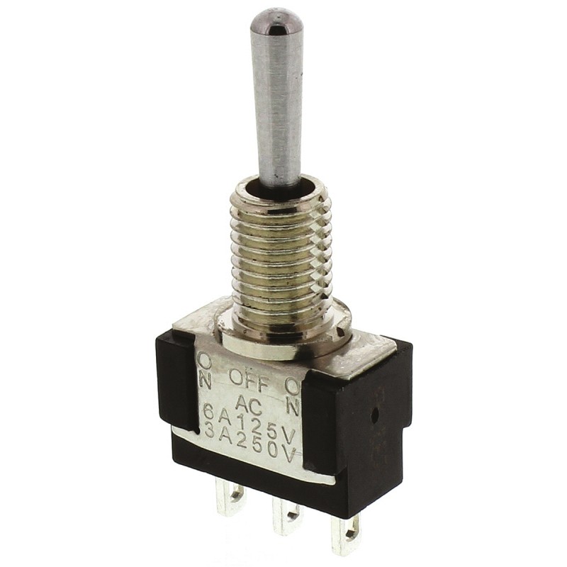 1 pcs - KNITTER-SWITCH Toggle Switch, Panel Mount, On-Off-On, SPDT, Solder Terminal, 250V ac