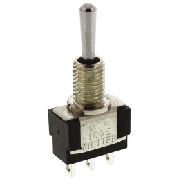 1 pcs - KNITTER-SWITCH Toggle Switch, Panel Mount, On-Off-On, SPDT, Solder Terminal, 250V ac