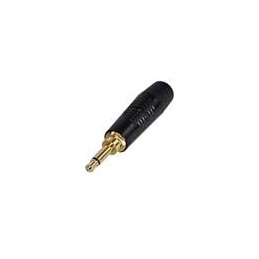 10 pcs : RTP2C-B - Phone Connectors MONO 2 POLE BLACK/GOLD - BAG