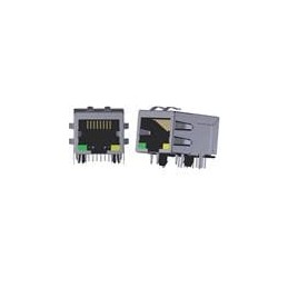 10 pcs : ARJM11A1-009-AB-ER2-T - Modular Connectors / Ethernet Connectors CONN MAGJACK 1PORT 100BASE-T PCB